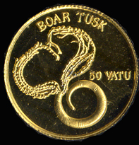 vanuatu  50 vtu coin gold tusk email